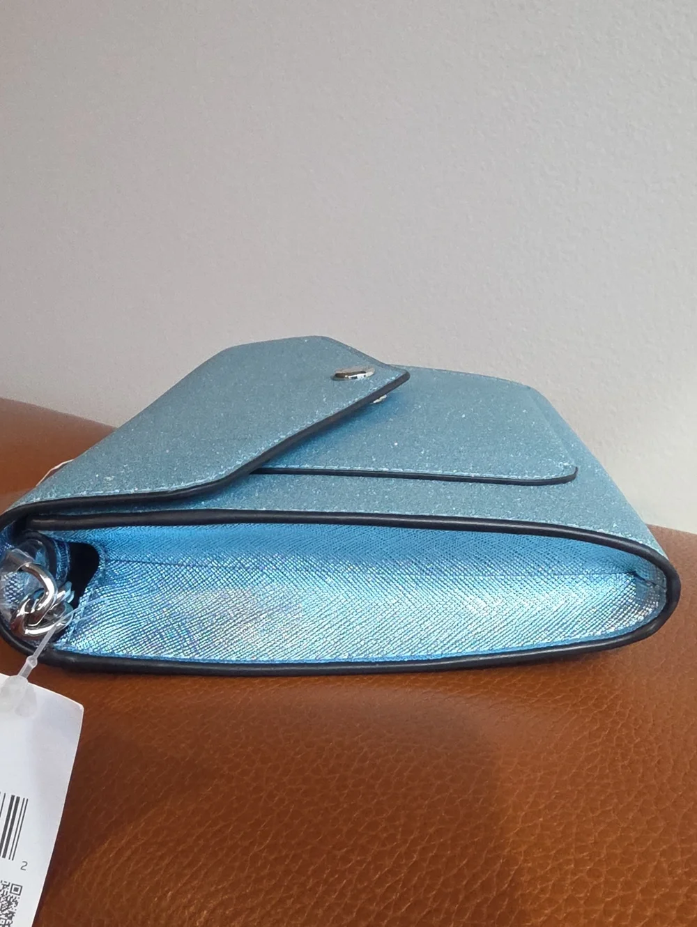 KATE SPADE NEW YORK NWT Frosty Sky Glitter Flap Crossbody Bag